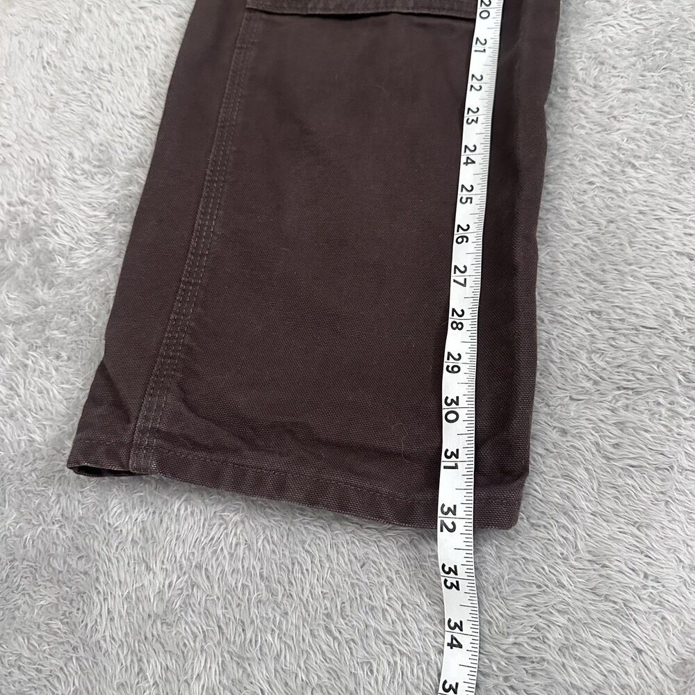 Carhartt Pants Mens 31 x 32 Brown Duck Dungaree Double Knee Workwear B136 DKB - Picture 7 of 10